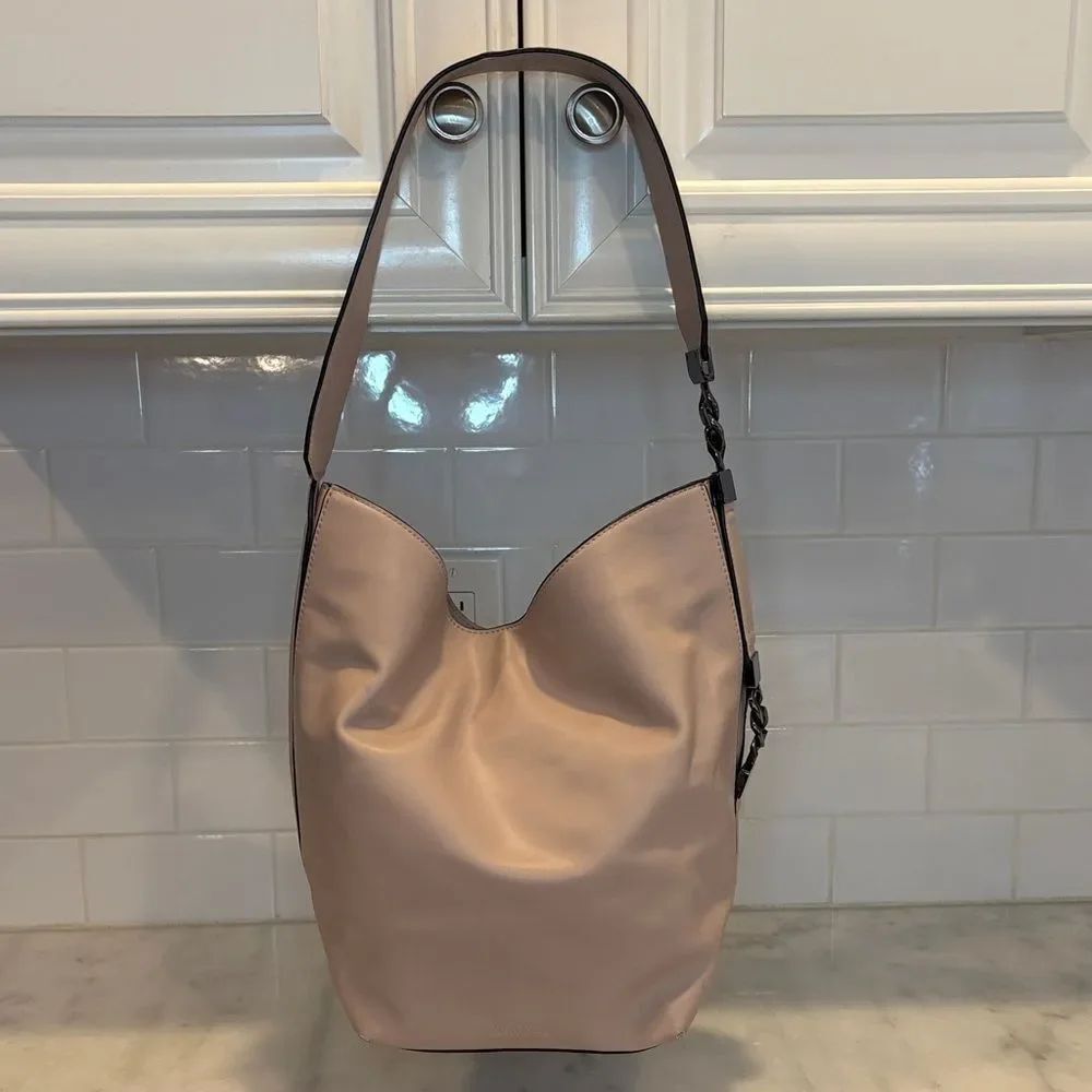 Sam Edelman Purse Bay Pink Leather Chainlink Hobo Bag